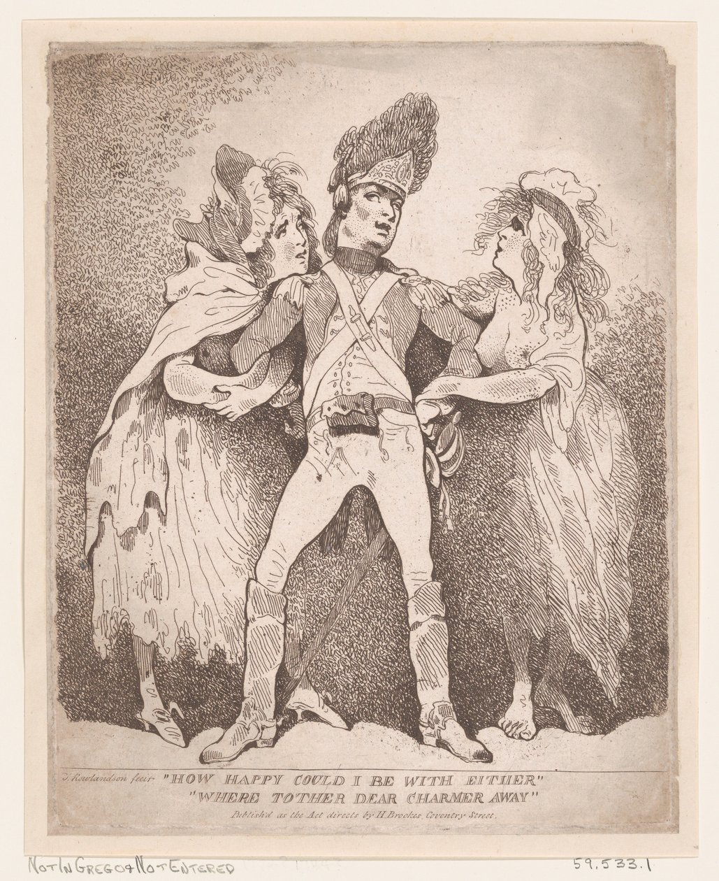 Diğer Sevgili Büyücü Uzakta Olmasaydı İkisinden de Ne Kadar Mutlu Olabilirdim, [1784]., [1784]. by Thomas Rowlandson