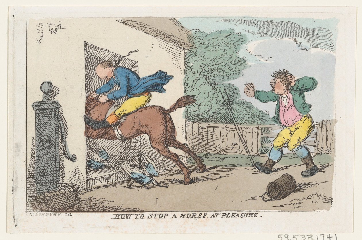 Bir Atı Zevkten Nasıl Durdurursunuz, 1803., 1803. by Thomas Rowlandson