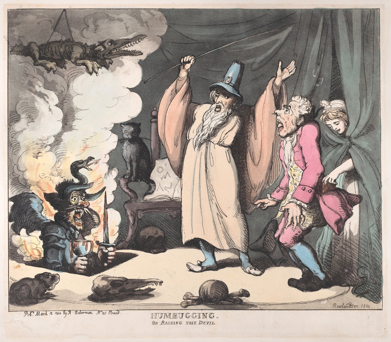 Humbugging veya Raising the Devil, 12 Mart 1800., 12 Mart 1800. by Thomas Rowlandson