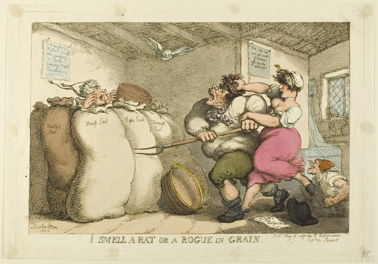 Tahılda Bir Sıçan veya Rogue Kokusu Aldım by Thomas Rowlandson