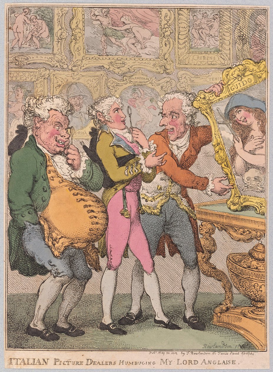 Lordum Anglaise, pub. 1812 (el renkli gravür) by Thomas Rowlandson