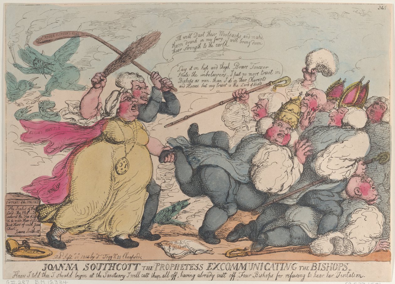 Joanna Southcott, Piskoposları Aforoz Eden Peygamber, 20 Eylül 1814., 20 Eylül 1814 by Thomas Rowlandson