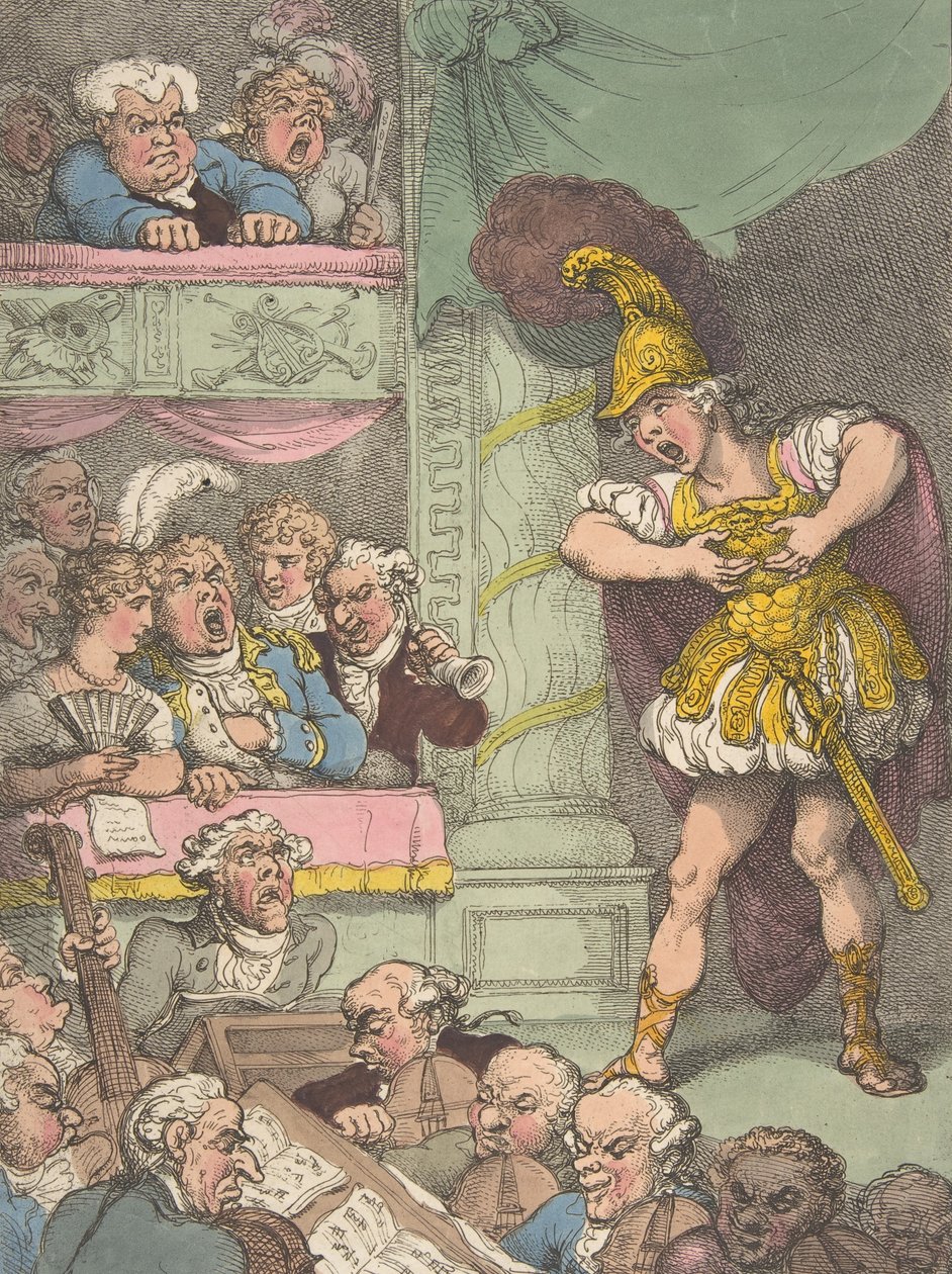 John Bull, İtalyan Operasında, 2 Ekim 1811., 2 Ekim 1811. by Thomas Rowlandson