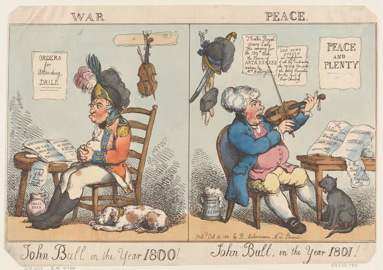 1800 Yılında John Bull! 1801 yılında John Bull!, 12 Ekim 1801., 12 Ekim 1801. by Thomas Rowlandson
