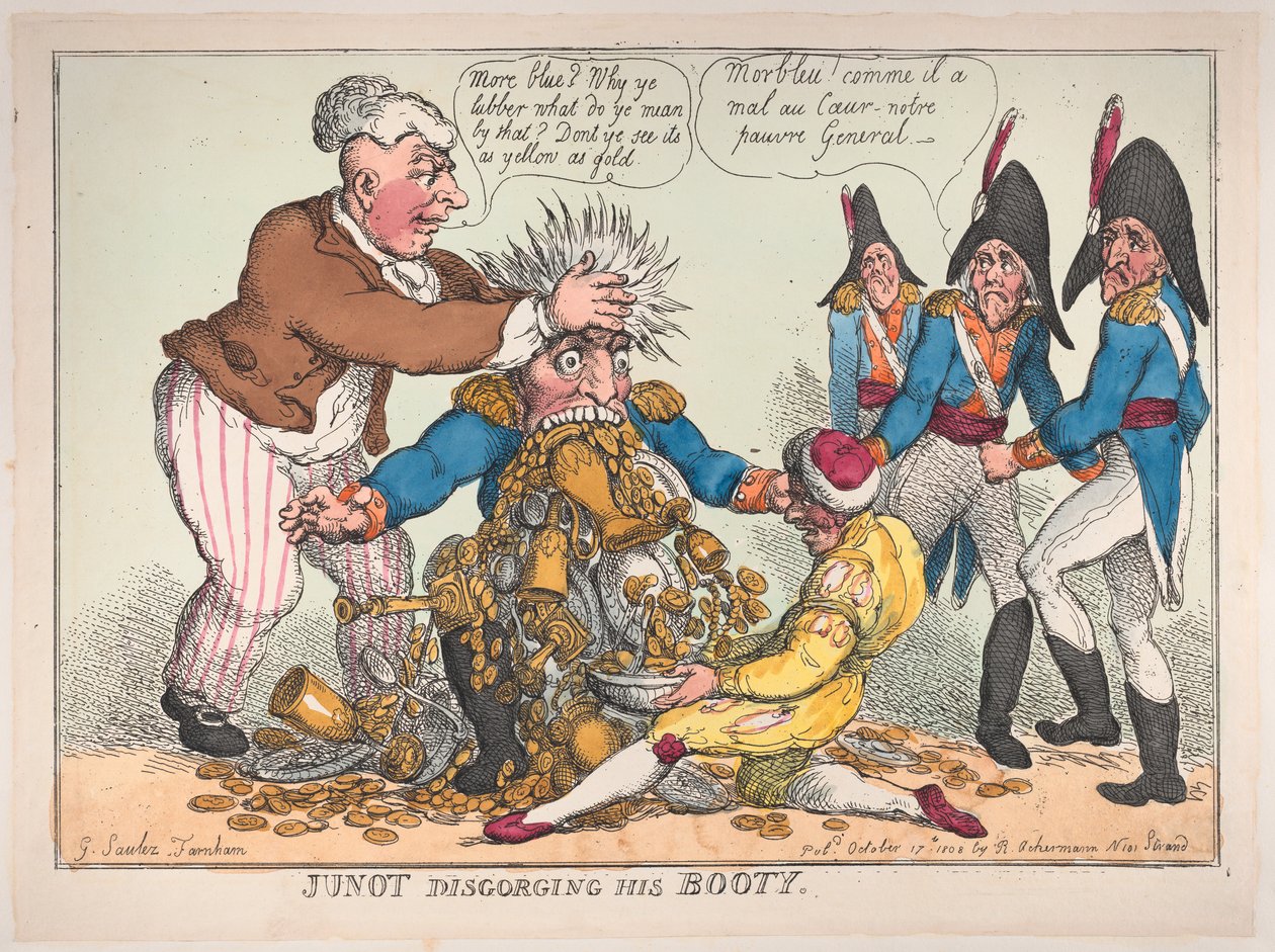 Junot Kıçını Boşaltıyor, 17 Ekim 1808., 17 Ekim 1808. by Thomas Rowlandson