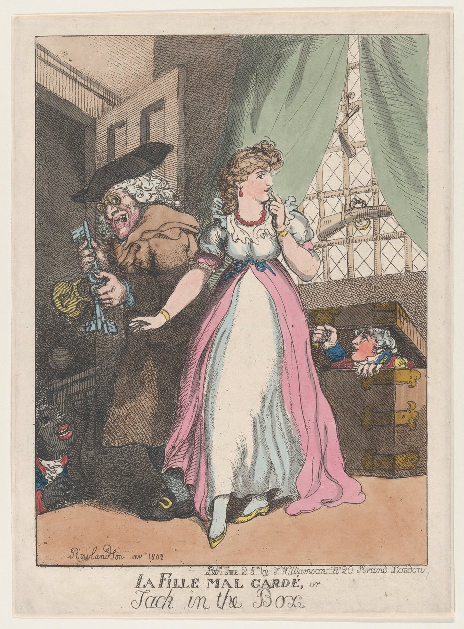 La Fille Mal Garde veya Jack in the Box, 25 Haziran 1802., 25 Haziran 1802. by Thomas Rowlandson