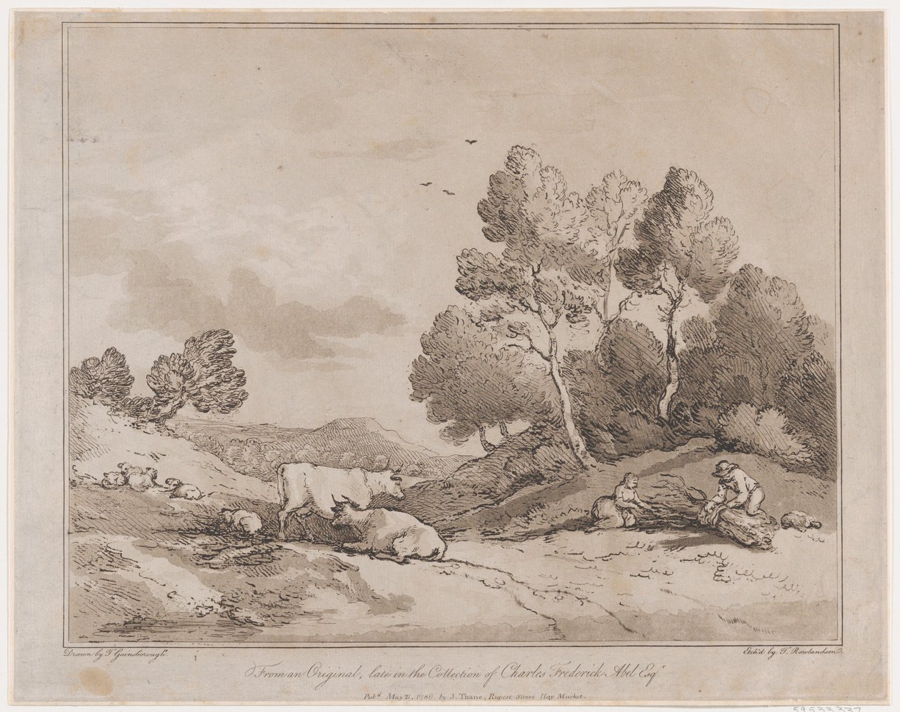 Bir Tahta Demetini Bağlayan Figürlü Manzara, 21 Mayıs 1789., 21 Mayıs 1789. by Thomas Rowlandson