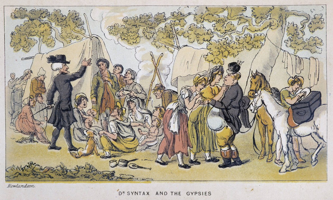 Le docteur et les Gypsies (ou Romanichels) - William Combe, hasta tarafından “” Doktor Sözdizimi