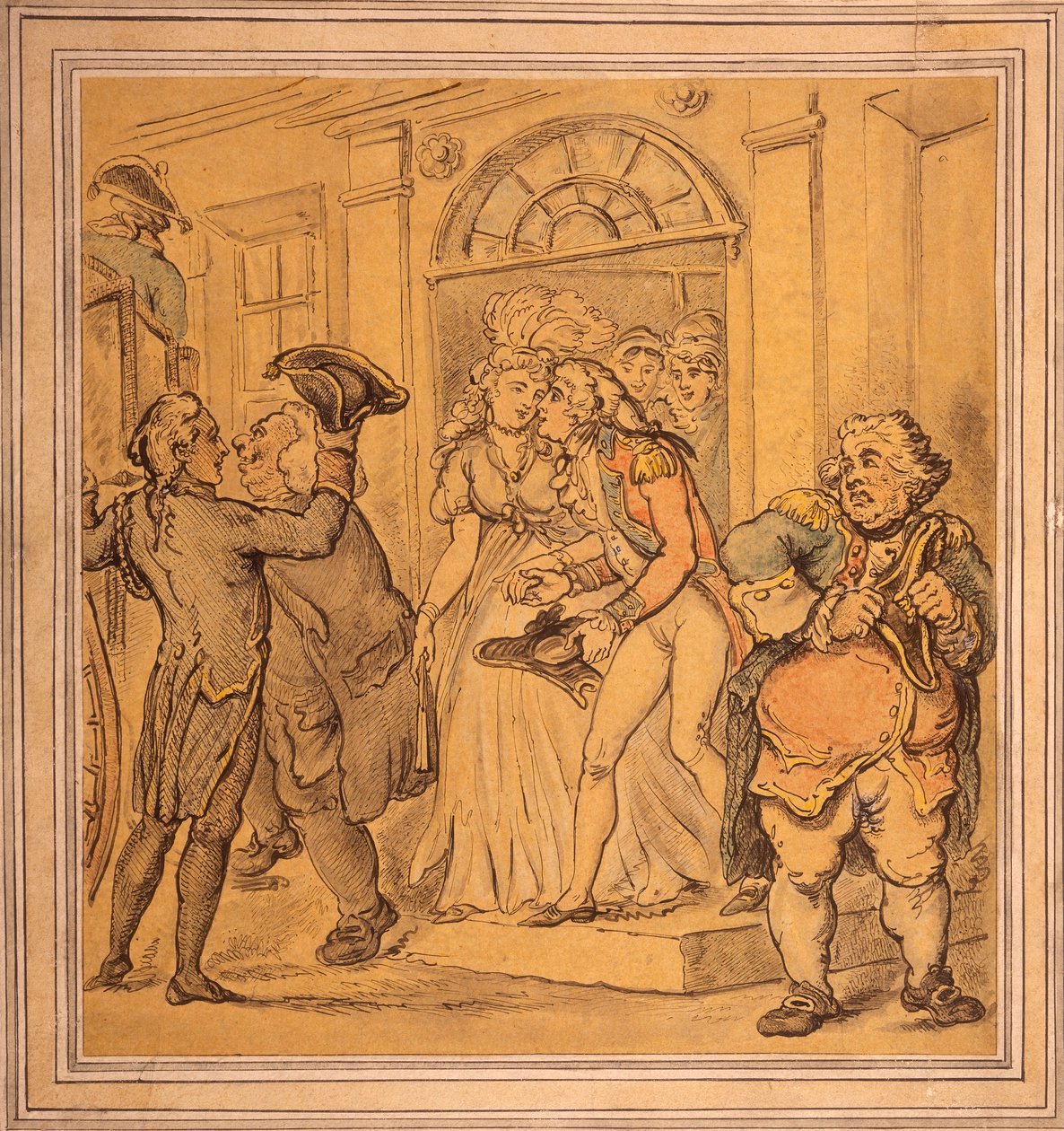 Bir partiden sonra ayrılmak, 18. yüzyılın sonları ve 19. yüzyılın başlarında by Thomas Rowlandson