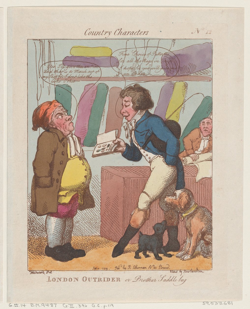 London Outrider veya Brother Saddlebag, 10 Eylül 1799., 10 Eylül 1799. by Thomas Rowlandson