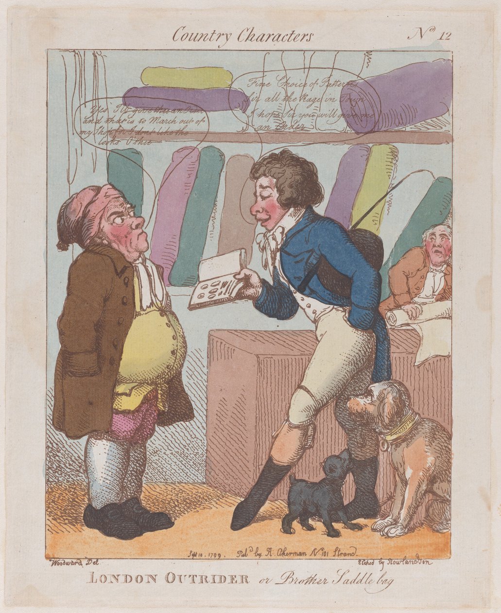 London Outrider veya Brother Saddlebag, 10 Eylül 1799., 10 Eylül 1799. by Thomas Rowlandson
