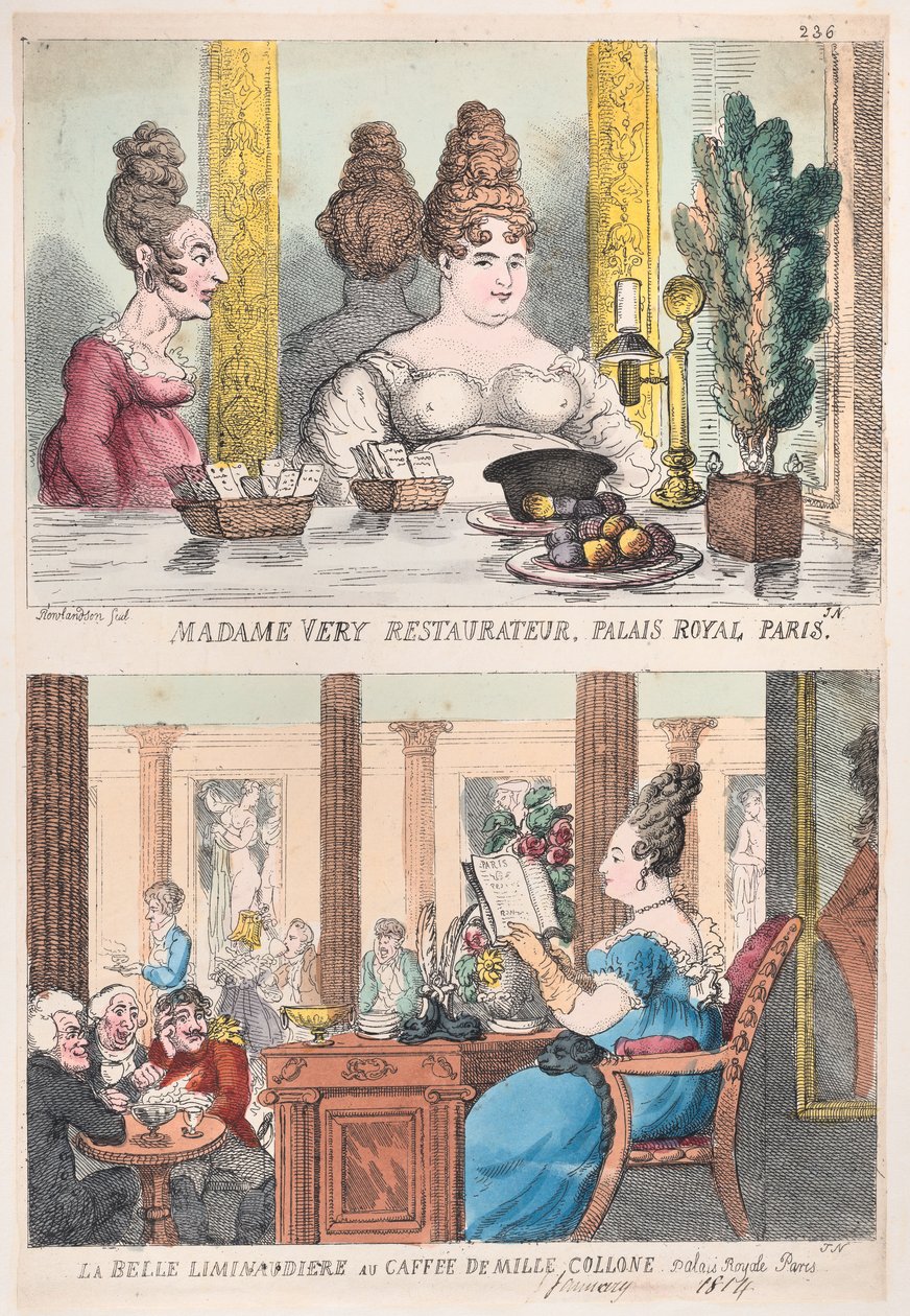 Madame Very Restauranteur, Palais Royal Paris ve La Belle Liminaudiere, Caffee De Mille