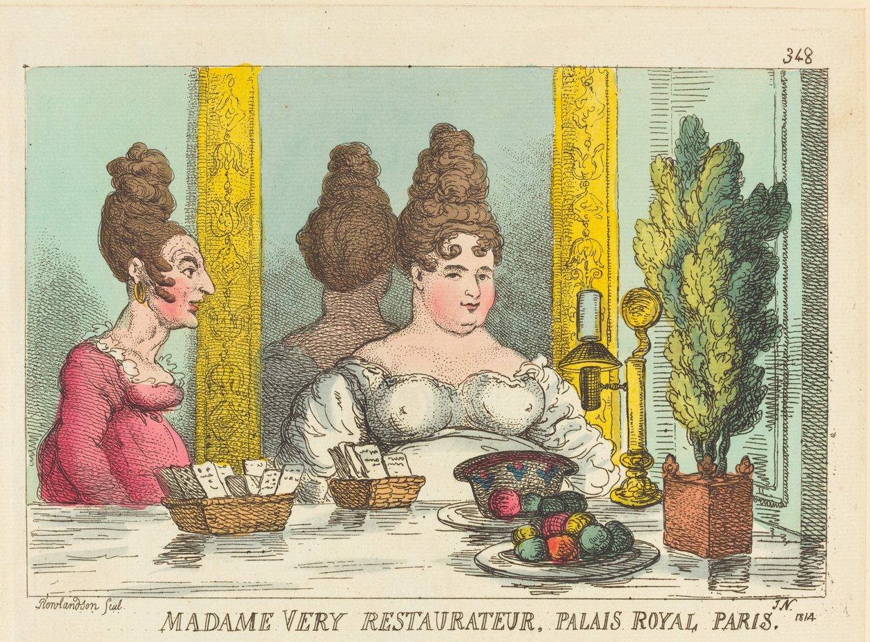 Madam Çok Lokantacı, Palais Royal Paris by Thomas Rowlandson