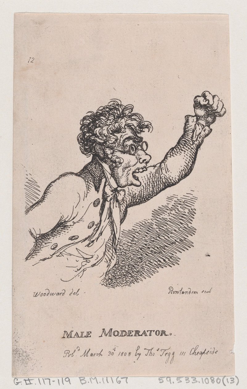 Erkek Moderatör, 30 Mart 1808., 30 Mart 1808. by Thomas Rowlandson