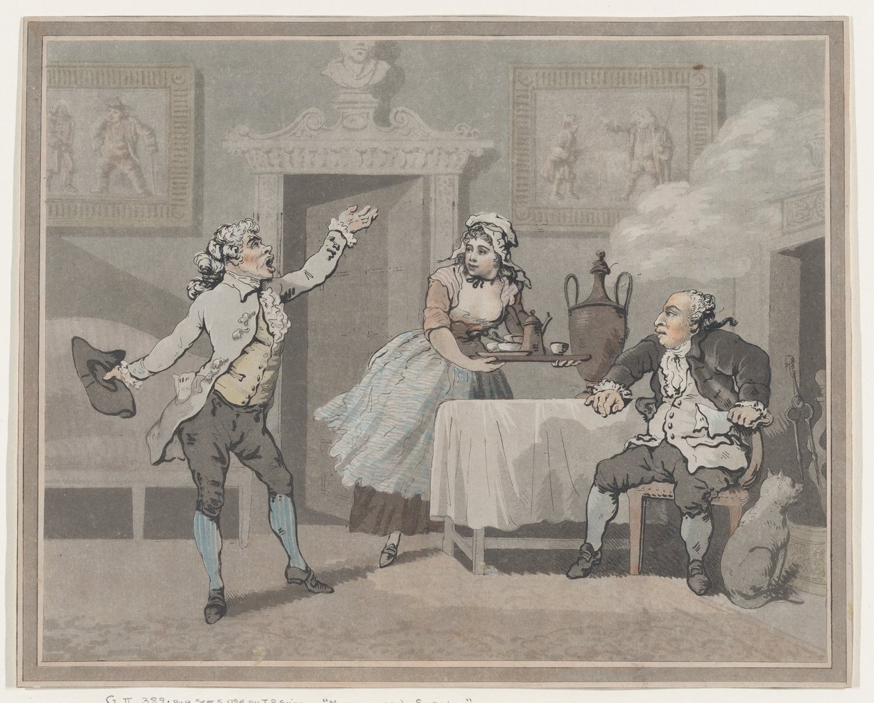 Manager & Spouter, 1 Temmuz 1802., 1 Temmuz 1802. by Thomas Rowlandson