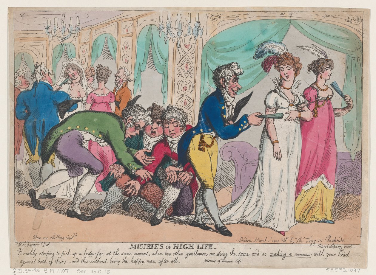 Yüksek Yaşamın Sefaletleri, 1 Mart 1808., 1 Mart 1808. by Thomas Rowlandson