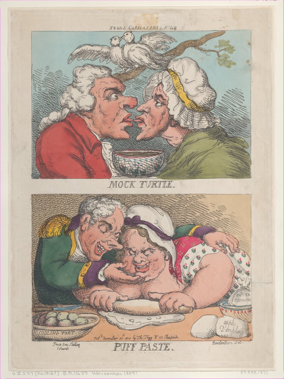 Sahte Kaplumbağa, Puf Yapıştır, 20 Kasım 1810., 20 Kasım 1810. by Thomas Rowlandson