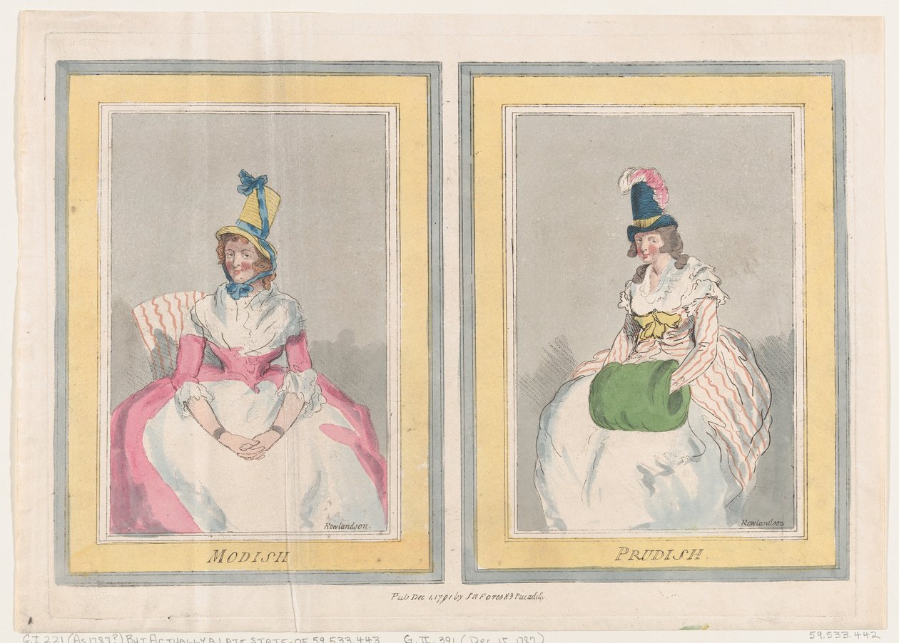 Modish ve Prudish, 1 Aralık 1791., 1 Aralık 1791. by Thomas Rowlandson
