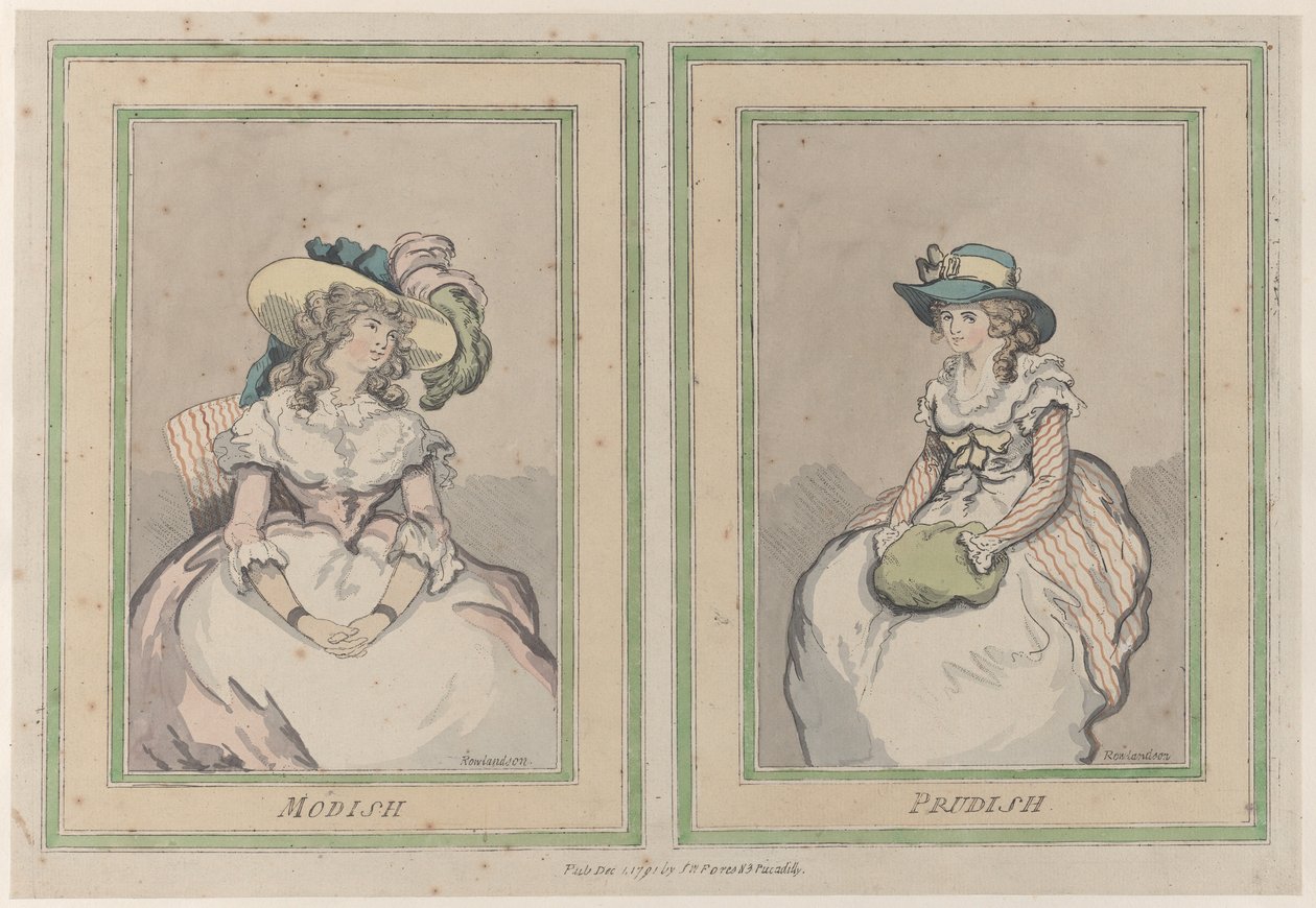 Modish ve Prudish, 1 Aralık 1791., 1 Aralık 1791. by Thomas Rowlandson