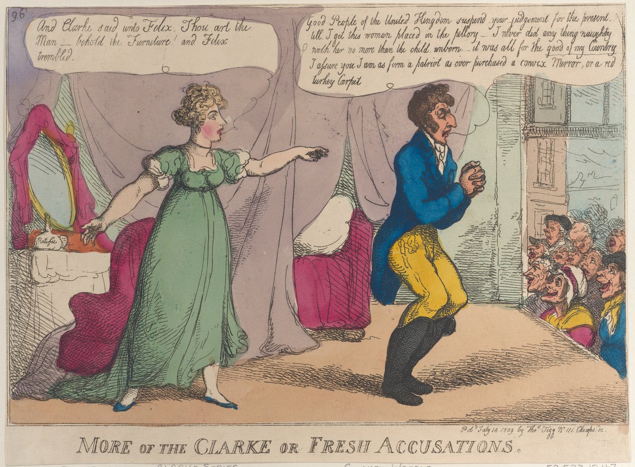 Clarke veya Fresh Suçlamaların devamı, 14 Temmuz 1809., 14 Temmuz 1809. by Thomas Rowlandson