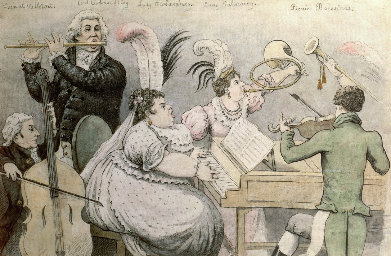 müzikal parti by Thomas Rowlandson