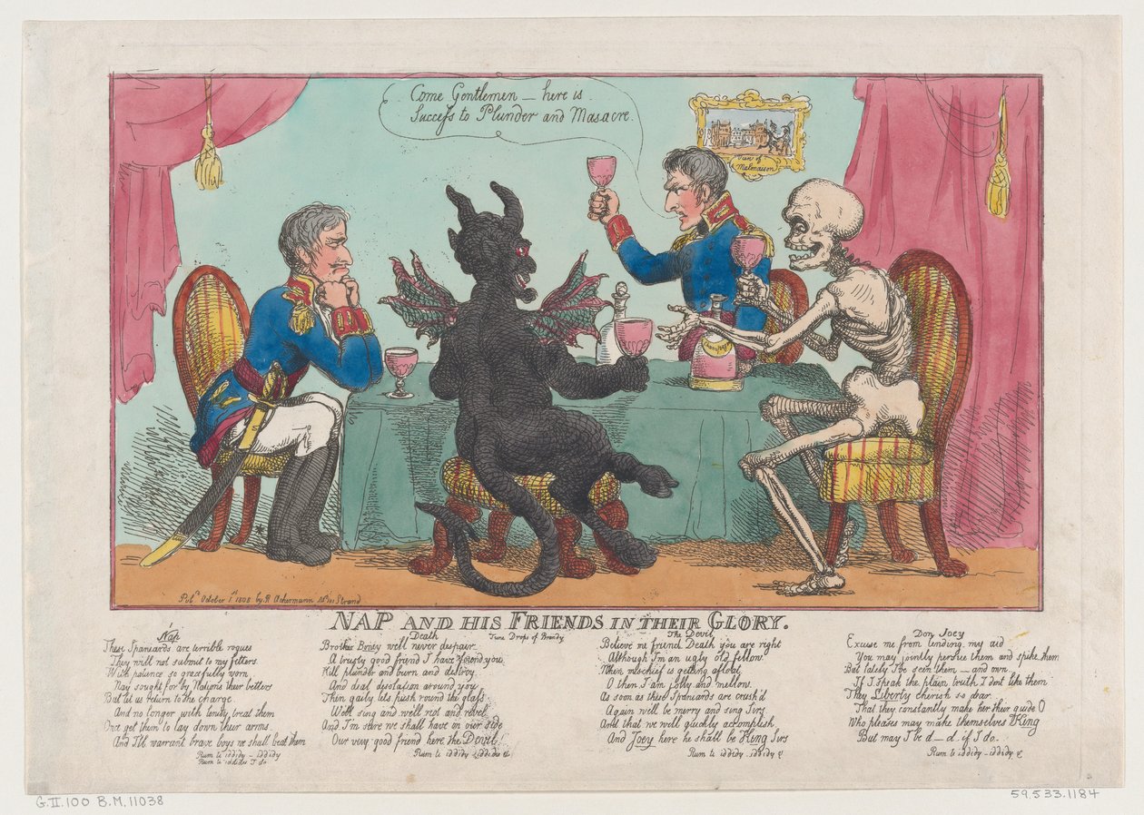 Nap ve Arkadaşları Zaferlerinde, 1 Ekim 1808., 1 Ekim 1808. by Thomas Rowlandson