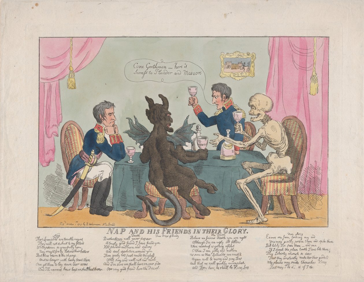 Nap ve Arkadaşları Zaferlerinde, 1 Ekim 1813., 1 Ekim 1813. by Thomas Rowlandson