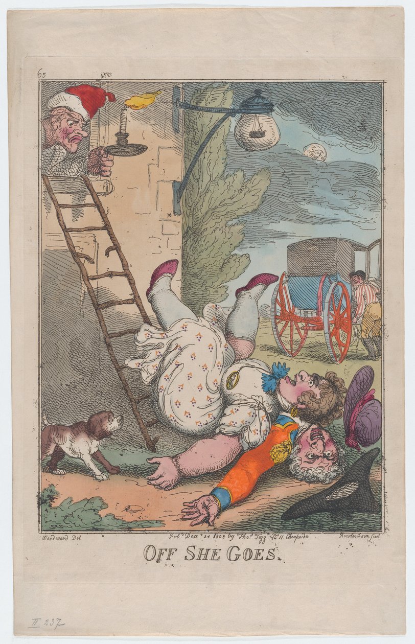 Off She Goes, 24 Aralık 1808., 24 Aralık 1808. by Thomas Rowlandson