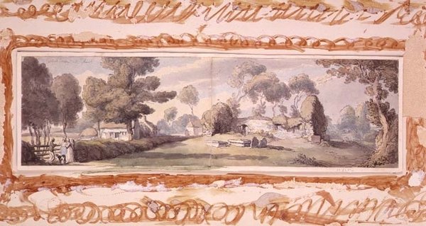 Eski Kilise, Newtown, Wight Adası by Thomas Rowlandson
