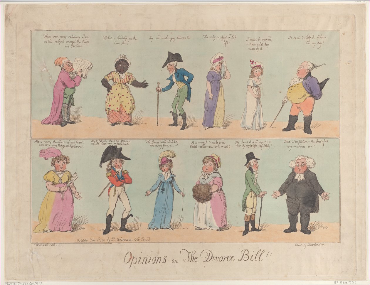 Boşanma Yasası Üzerine Görüşler!!, 2 Haziran 1800., 2 Haziran 1800. by Thomas Rowlandson