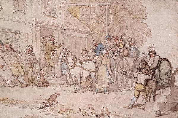 Inn Dışında by Thomas Rowlandson