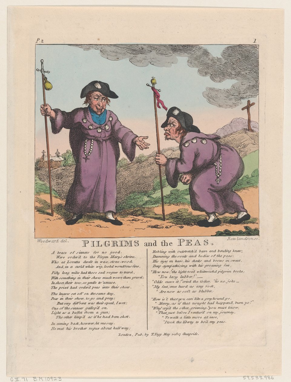 Hacılar ve Bezelye, 1 Mayıs 1807., 1 Mayıs 1807. by Thomas Rowlandson