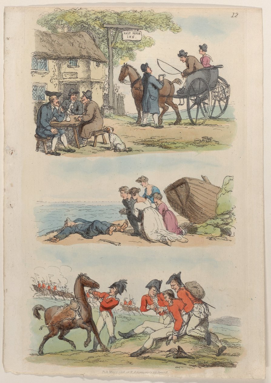 Levha 12, Minyatürde Dünyadan, 1816., 1816. by Thomas Rowlandson