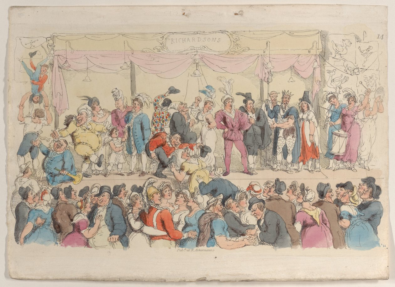 Levha 14: Richardson's Show, World in Minature'dan, 1816., 1816. by Thomas Rowlandson