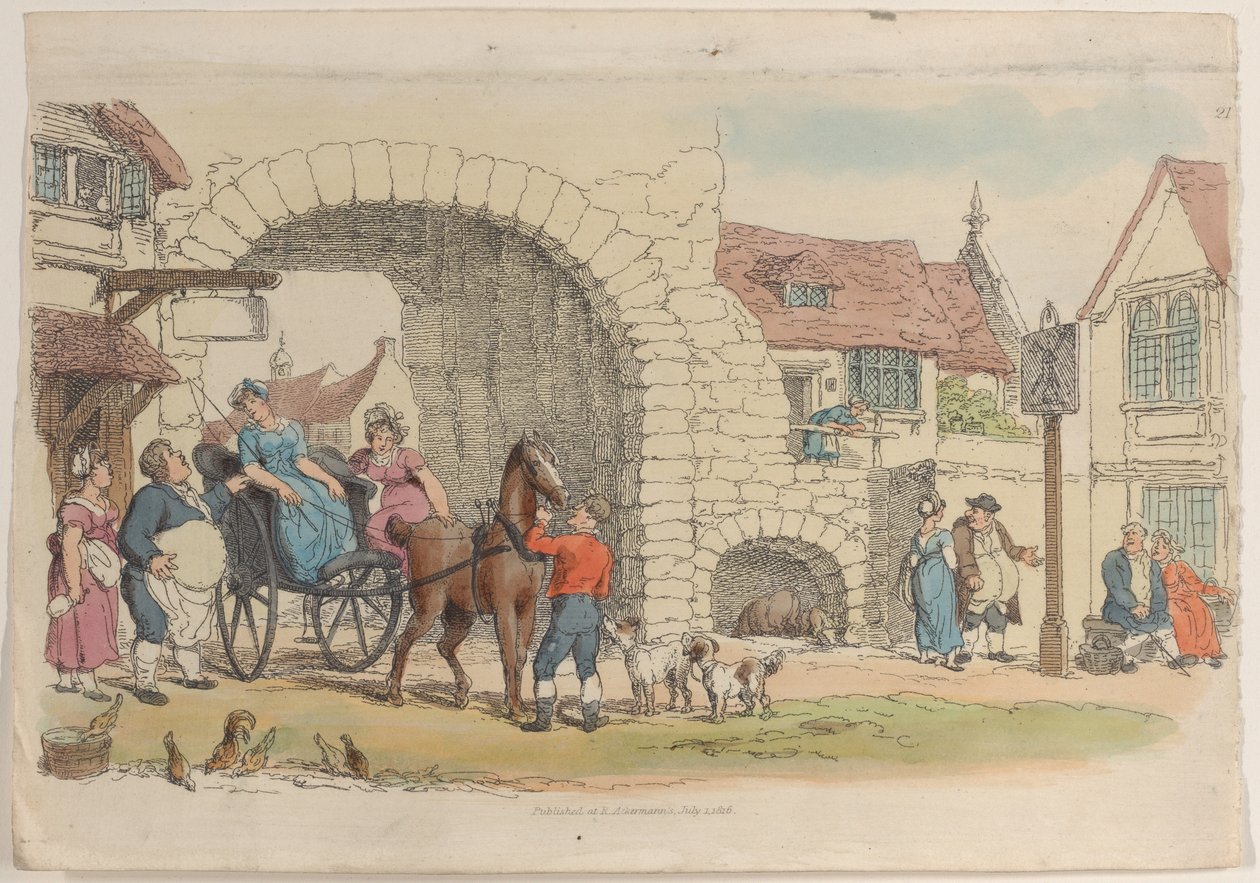 Levha 21, Minyatürde Dünyadan, 1816., 1816. by Thomas Rowlandson