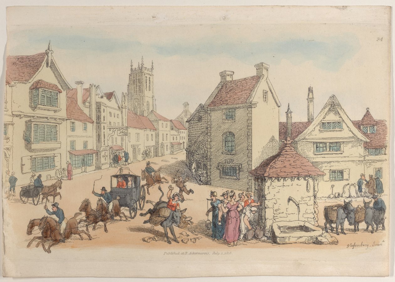 Levha 24, Minyatürde Dünyadan, 1816., 1816. by Thomas Rowlandson