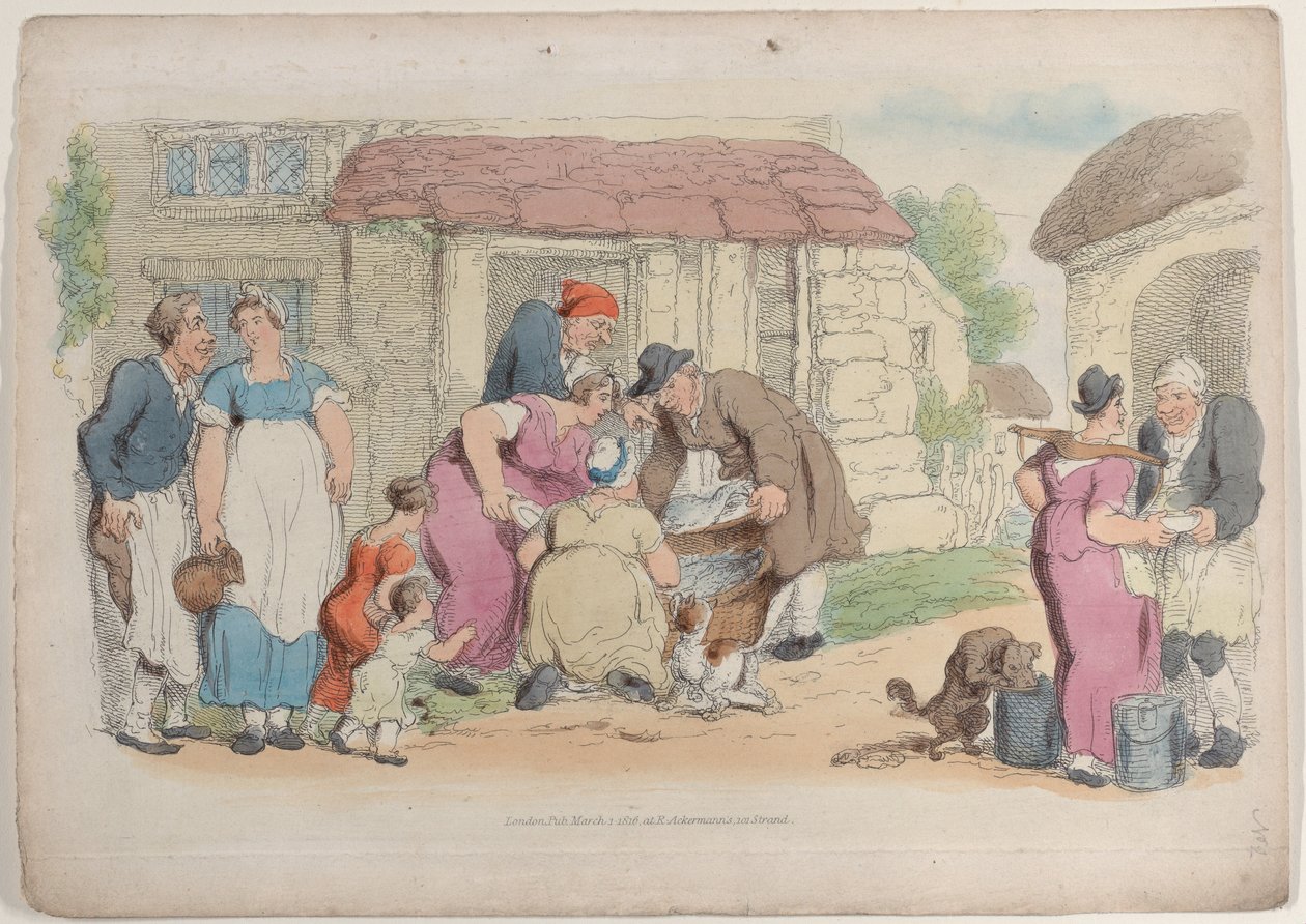 Plaka 2, Minyatürde Dünyadan, 1816., 1816. by Thomas Rowlandson