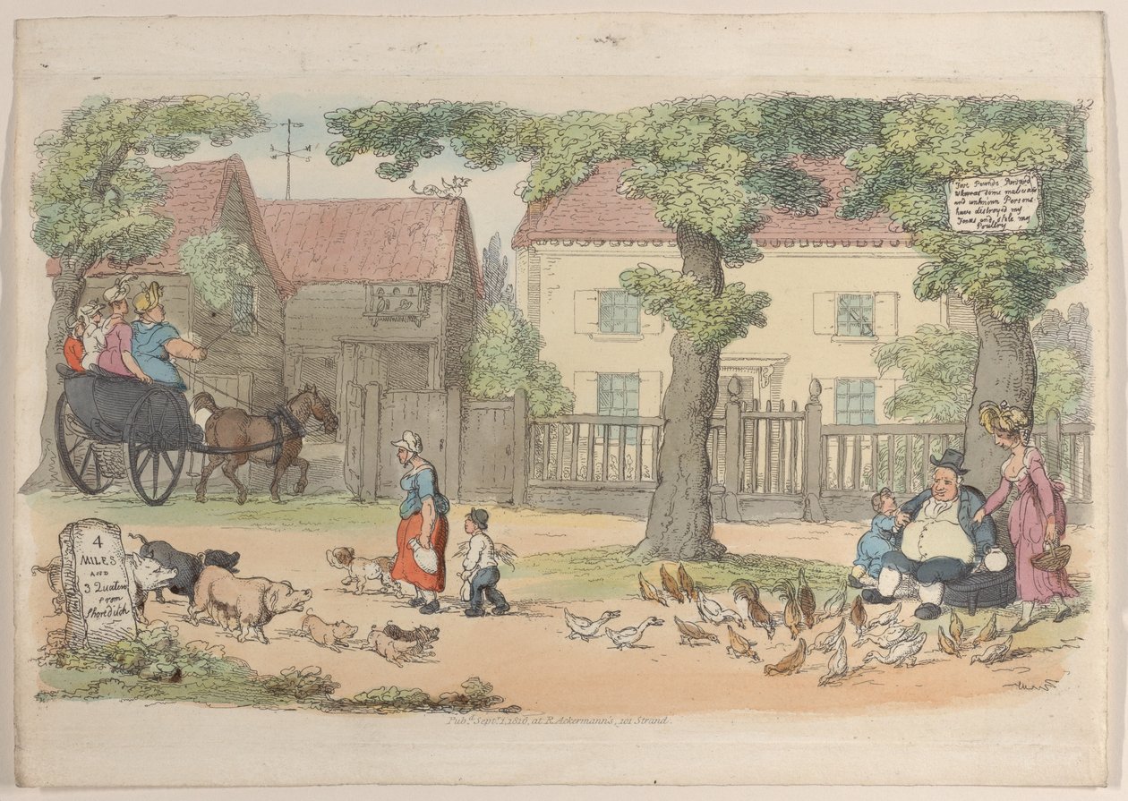 Levha 32, Minyatürde Dünyadan, 1816., 1816. by Thomas Rowlandson