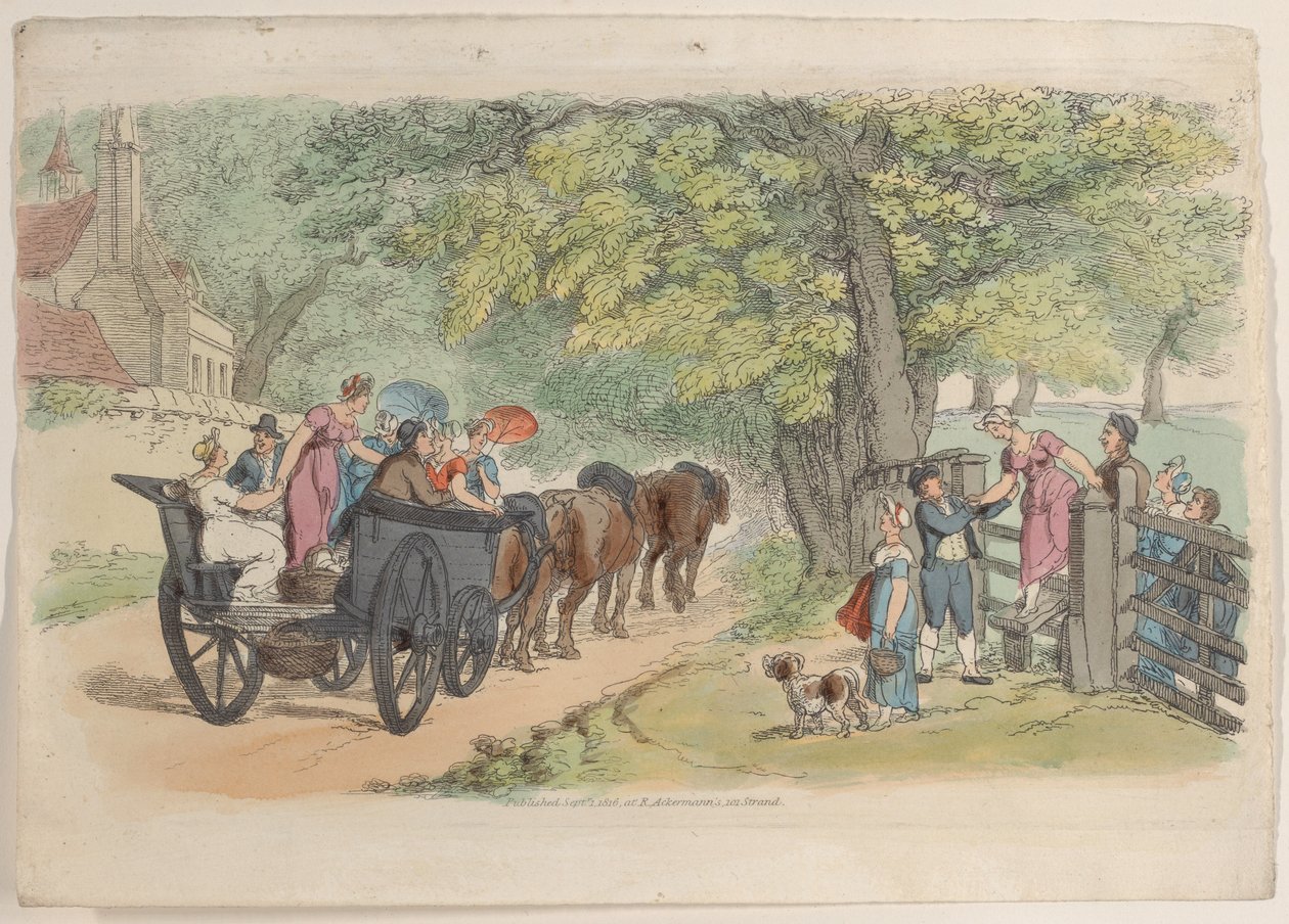 Levha 33, Minyatürde Dünyadan, 1816., 1816. by Thomas Rowlandson
