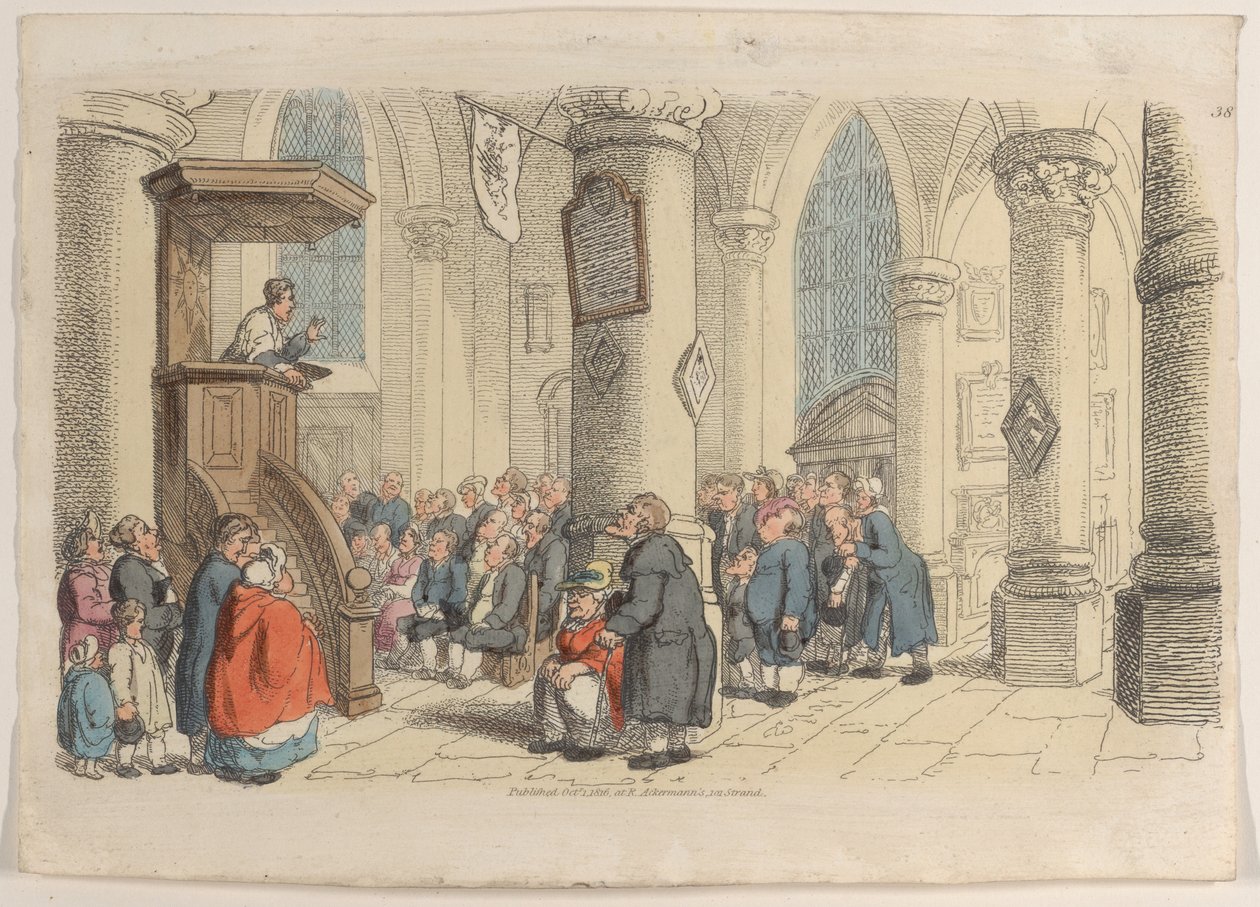 Levha 38, Minyatürde Dünyadan, 1816., 1816. by Thomas Rowlandson