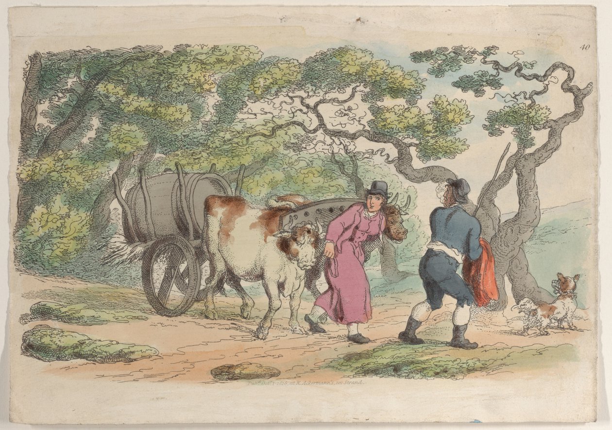 Levha 40, Minyatürde Dünyadan, 1816., 1816. by Thomas Rowlandson