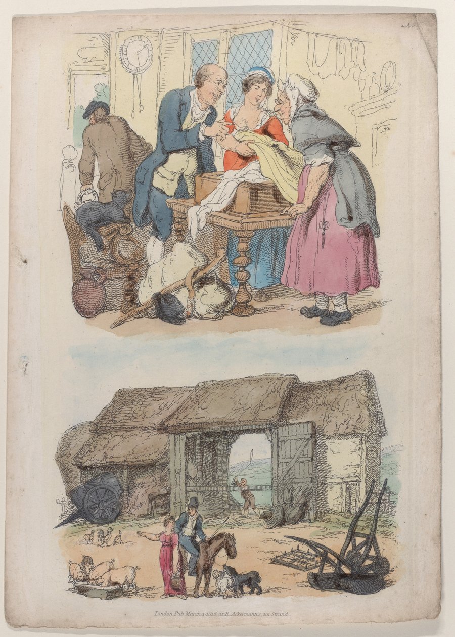 Levha 5, Minyatürde Dünyadan, 1816., 1816. by Thomas Rowlandson