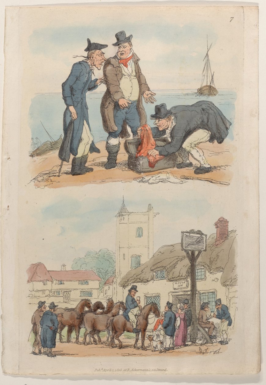 Levha 7, Minyatürde Dünyadan, 1816., 1816. by Thomas Rowlandson