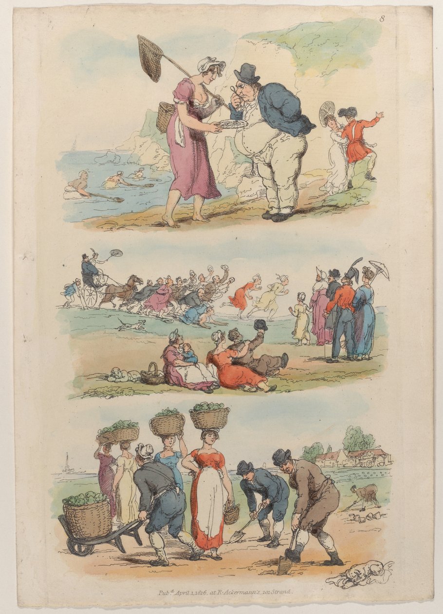 Levha 8, Minyatürde Dünyadan, 1816., 1816. by Thomas Rowlandson