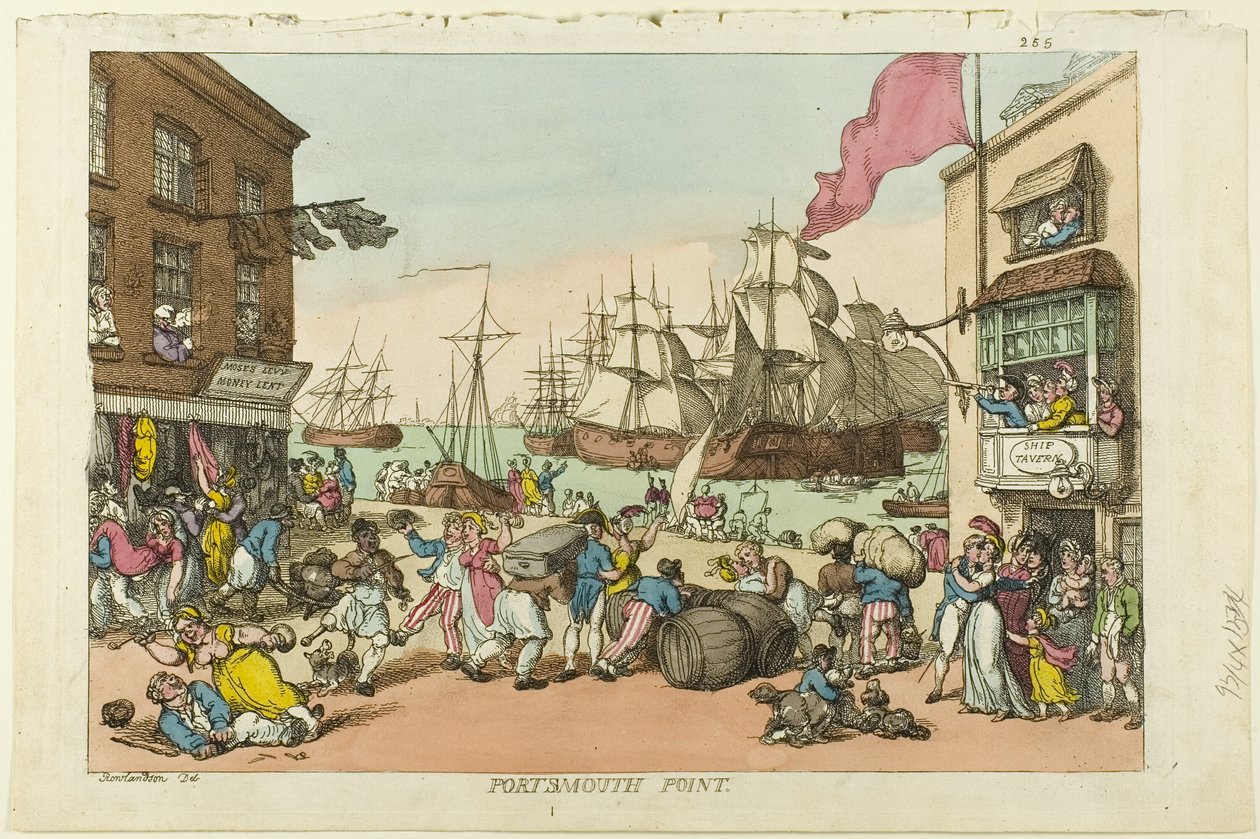 Portsmouth Noktası by Thomas Rowlandson