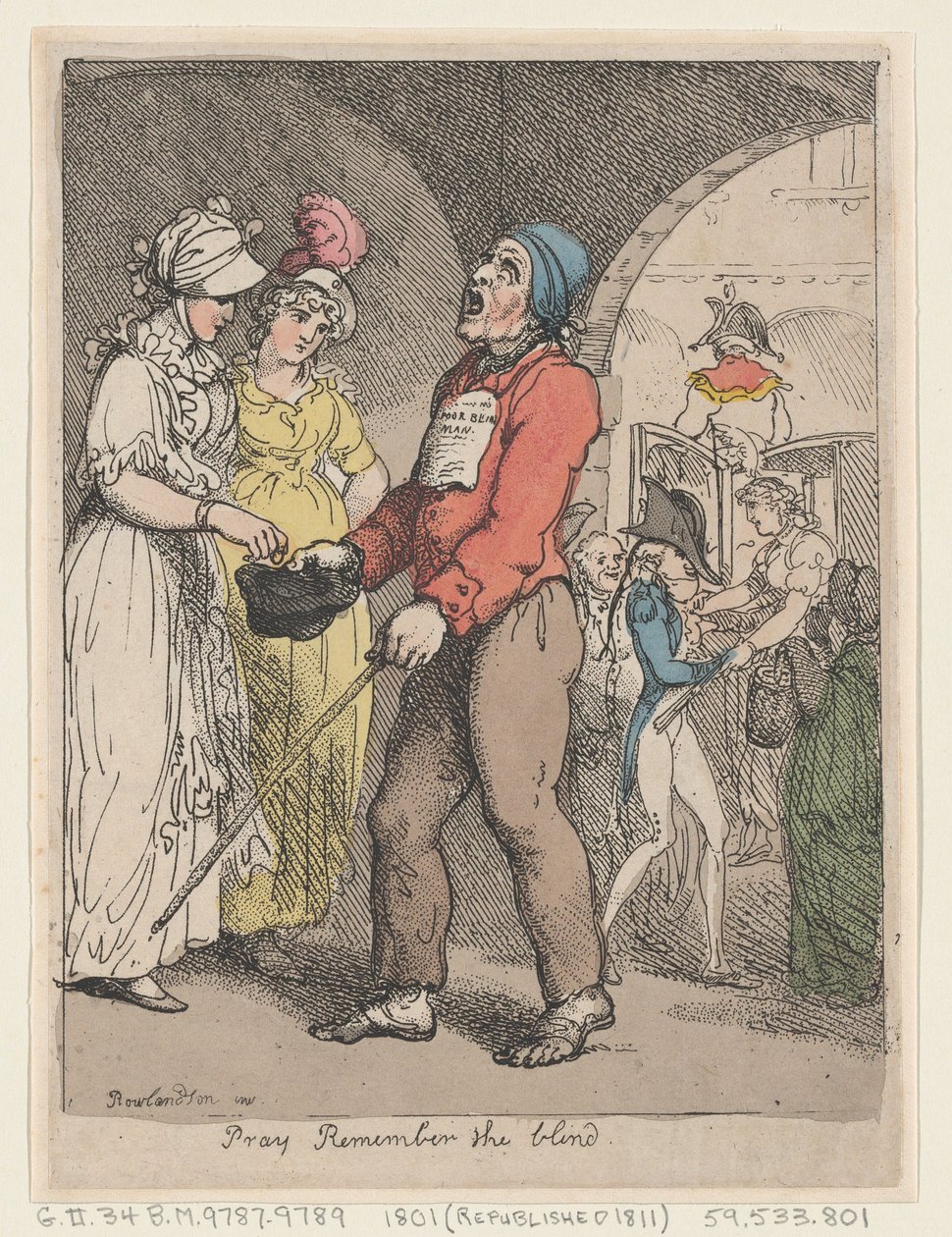 Körleri Hatırla, 1801., 1801 için dua edin. by Thomas Rowlandson