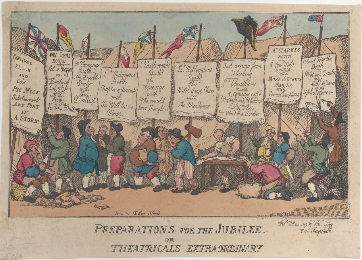 Olağanüstü Jübile veya Tiyatro Hazırlıkları, 24 Ekim 1809., 24 Ekim 1809. by Thomas Rowlandson
