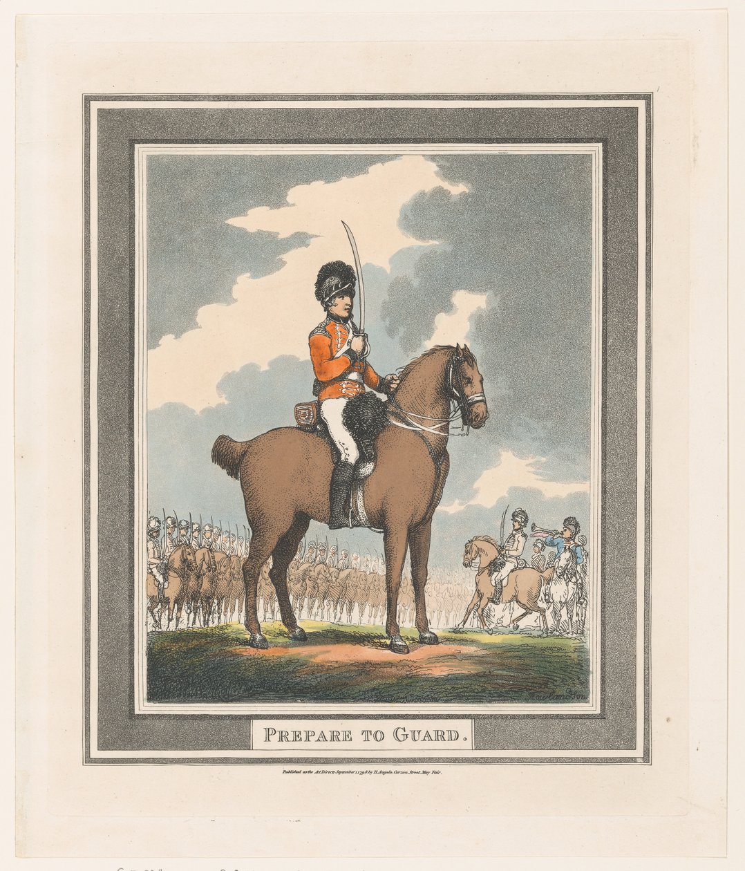 1 Eylül 1798, 1 Eylül 1798, Muhafızlara Hazırlanın. by Thomas Rowlandson