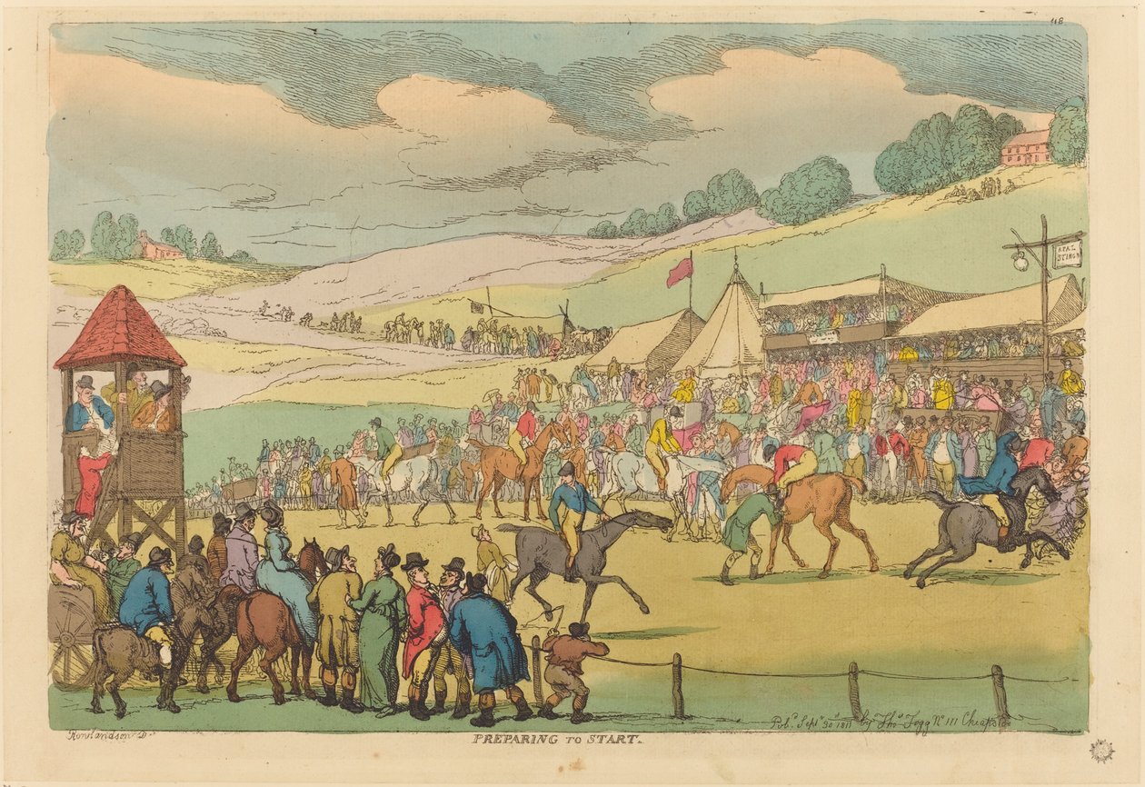 Başlamaya hazırlanıyor by Thomas Rowlandson