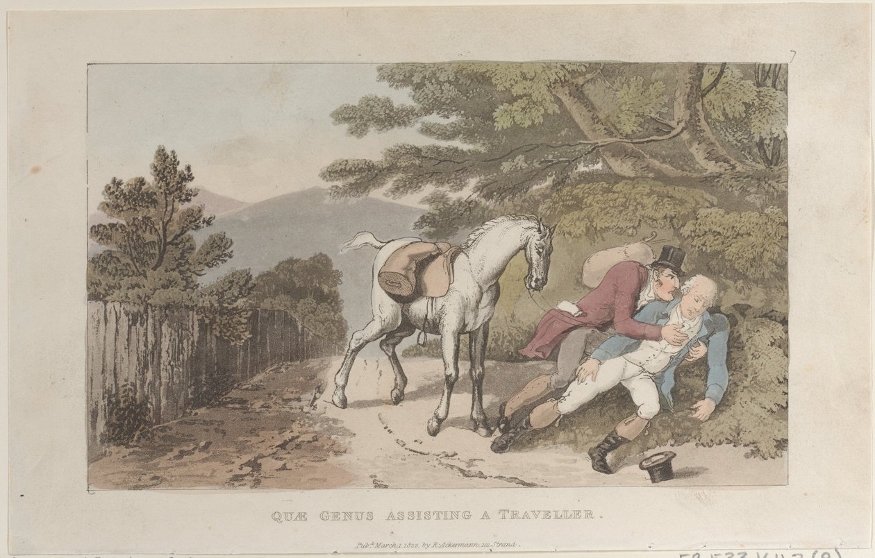 Johnny Quae Ailesinin Tarihinden Bir Gezgine Yardım Eden Aile, Mektup..., 1 Mart 1822 by Thomas Rowlandson